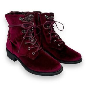 Circus by Sam Edelman Women's Dawson 2 Combat Booties Size 7W Malbec Red F4017F1